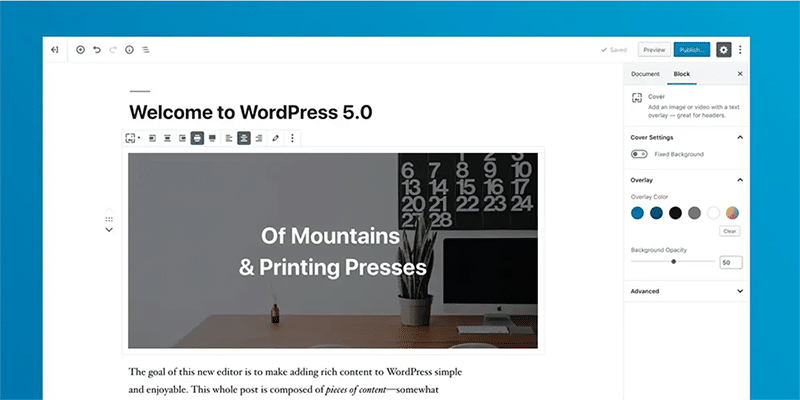 WordPress 5.0 и Gutenberg editor — что нового в обновлении